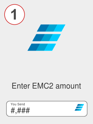 Exchange emc2 to btc - Step 1