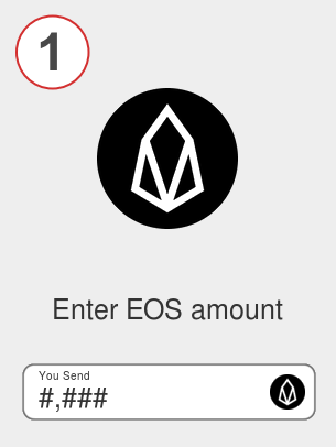 Exchange eos to ada - Step 1