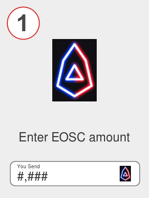 Exchange eosc to eth - Step 1
