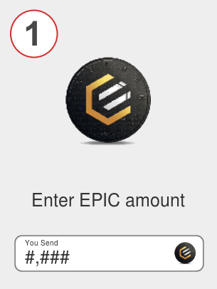Exchange epic to bnb - Step 1