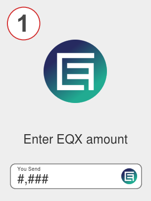 Exchange eqx to btc - Step 1