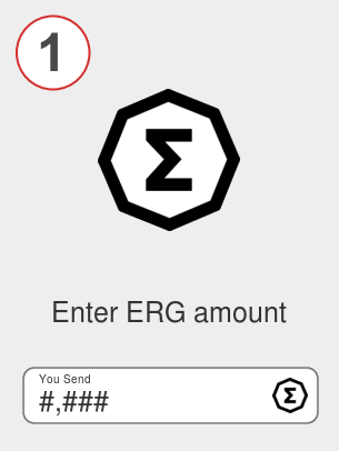 Exchange erg to eth - Step 1