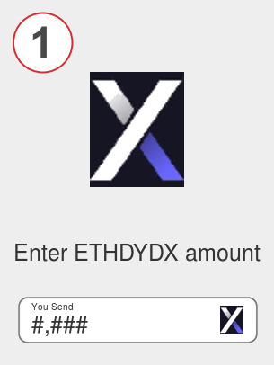 Exchange ethdydx to gmx - Step 1