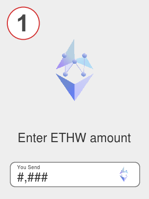 Exchange ethw to xrp - Step 1