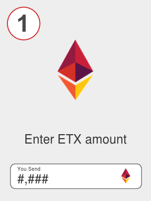 Exchange etx to busd - Step 1