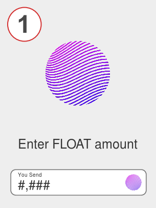 Exchange float to btc - Step 1