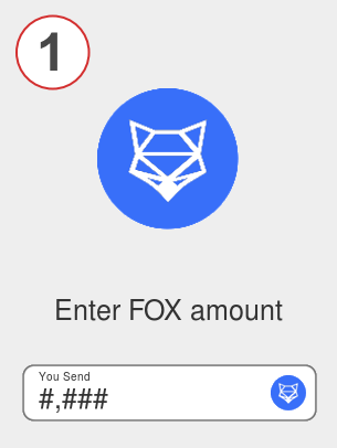 Exchange fox to bnb - Step 1