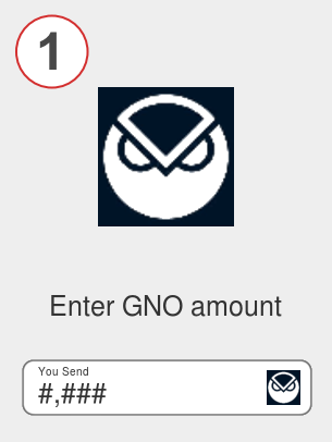 Exchange gno to bnb - Step 1