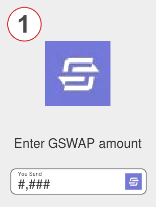 Exchange gswap to btc - Step 1