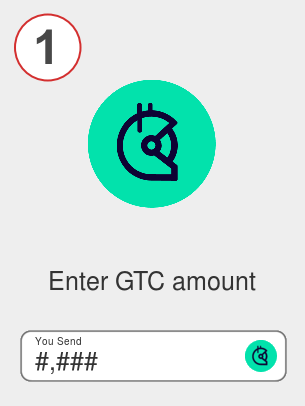 Exchange gtc to busd - Step 1
