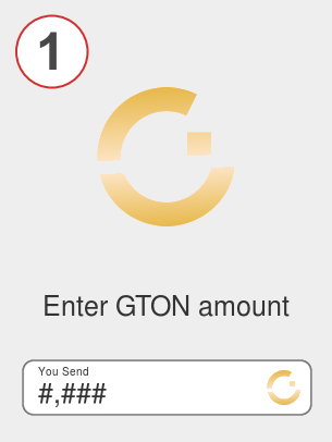 Exchange gton to bnb - Step 1