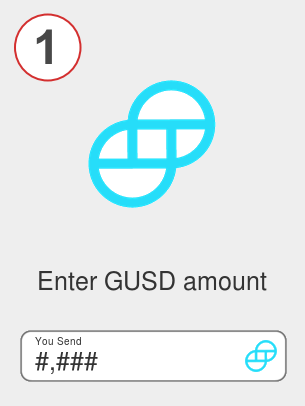 Exchange gusd to ada - Step 1