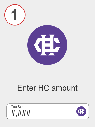 Exchange hc to eth - Step 1