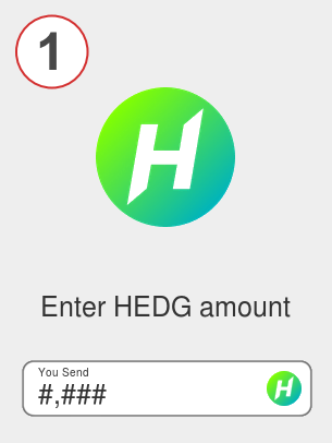 Exchange hedg to eth - Step 1