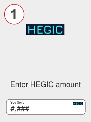 Exchange hegic to usdc - Step 1
