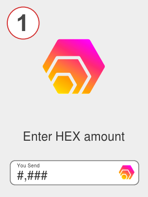 Exchange hex to bnb - Step 1