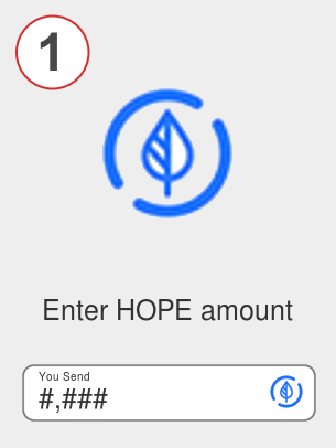 Exchange hope to xrp - Step 1