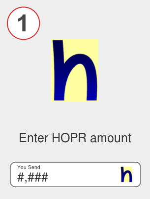 Exchange hopr to bnb - Step 1