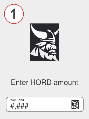 Exchange hord to btc - Step 1