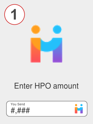 Exchange hpo to eth - Step 1