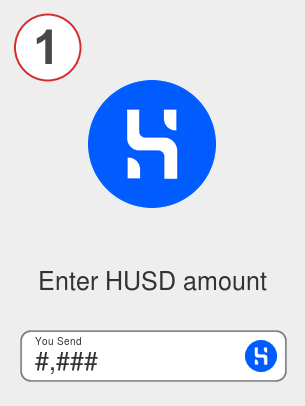 Exchange husd to usdt - Step 1