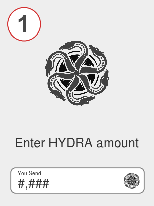 Exchange hydra to eth - Step 1