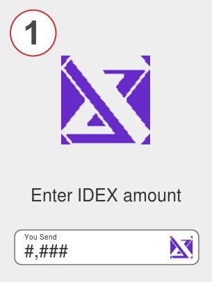 Exchange idex to ada - Step 1
