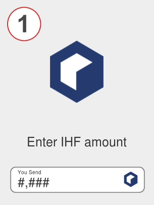Exchange ihf to ada - Step 1
