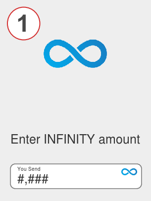 Exchange infinity to btc - Step 1