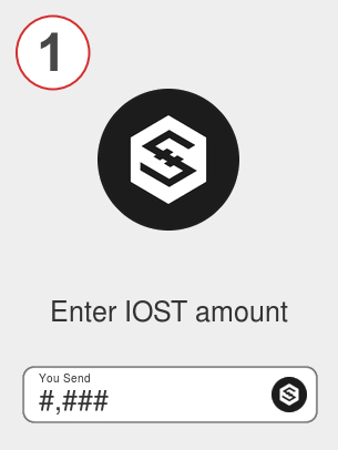 Exchange iost to bnb - Step 1