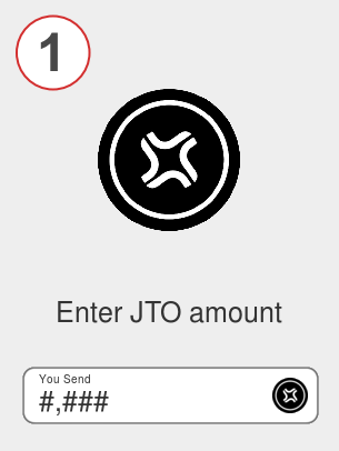 Exchange jto to btc - Step 1