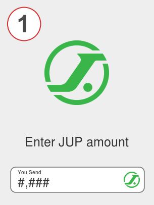 Exchange jup to btc - Step 1