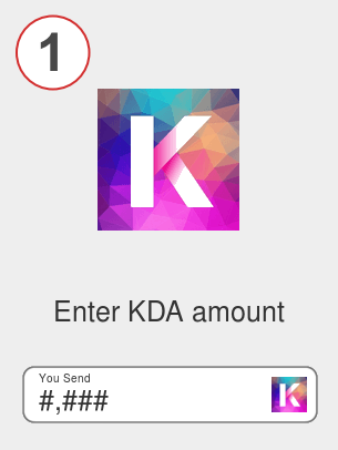 Exchange kda to lunc - Step 1
