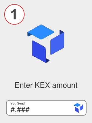 Exchange kex to btc - Step 1