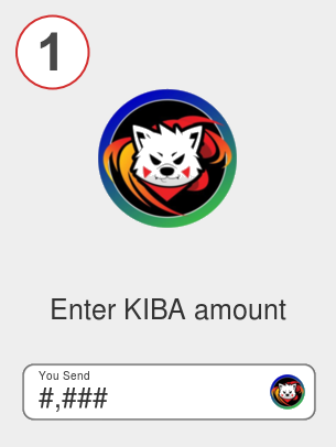 Exchange kiba to btc - Step 1