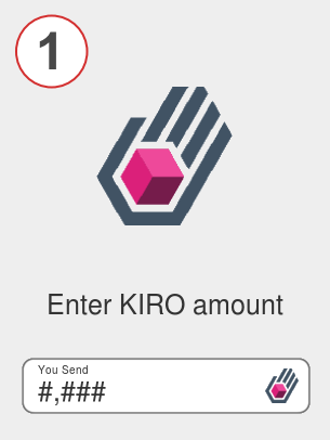 Exchange kiro to btc - Step 1
