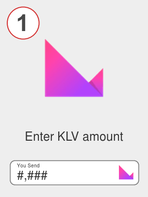 Exchange klv to avax - Step 1