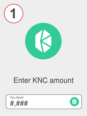 Exchange knc to busd - Step 1