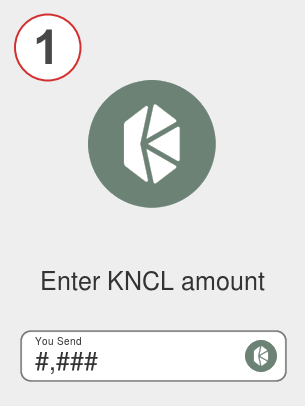 Exchange kncl to btc - Step 1
