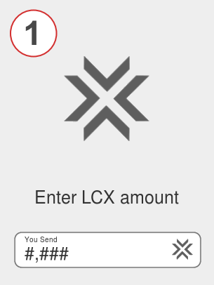 Exchange lcx to btc - Step 1