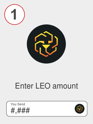 Exchange leo to busd - Step 1