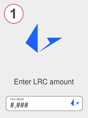 Exchange lrc to 1inch - Step 1