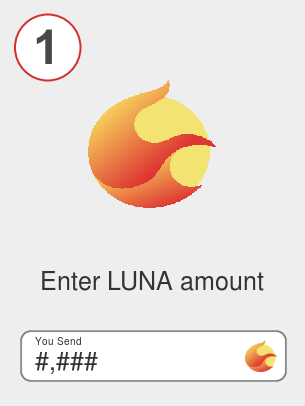 Exchange luna to one - Step 1