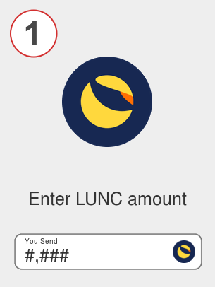 Exchange lunc to cennz - Step 1