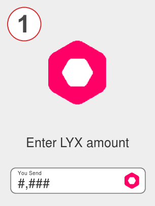 Exchange lyx to bnb - Step 1
