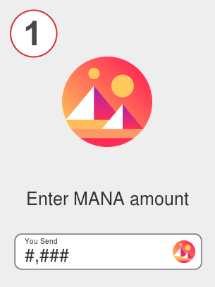 Exchange mana to eth - Step 1