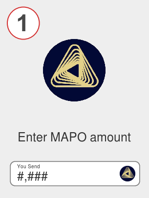 Exchange mapo to matic - Step 1