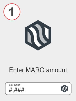 Exchange maro to eth - Step 1