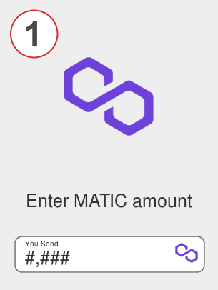 Exchange matic to bnb - Step 1