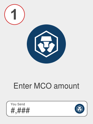 Exchange mco to lunc - Step 1